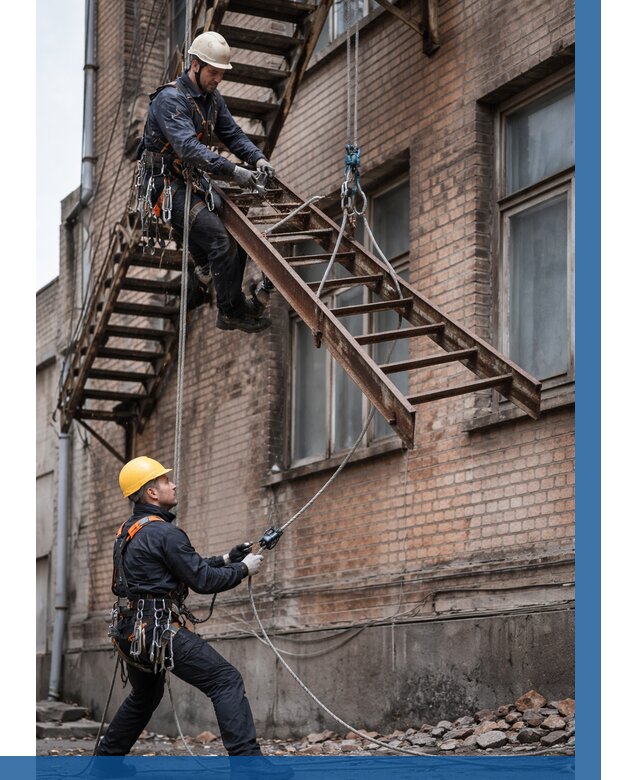 Демонтаж пожарной лестницы в Гусе-Хрустальном от 12838 р. | ВЫСОТНИК-Гсь