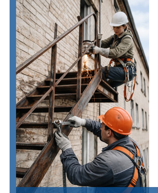 Ремонт и восстановление пожарных лестниц с выездом в Гусе-Хрустальном