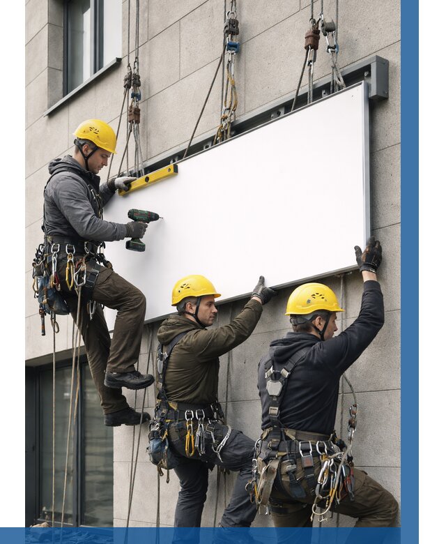 Монтаж рекламной вывески в Гусе-Хрустальном от 8558 р. | ВЫСОТНИК-Гсь