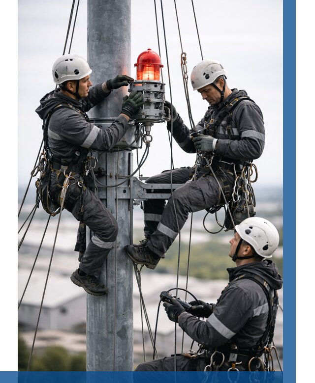 Монтаж заградительных огней в Гусе-Хрустальном от 9093 р. | ВЫСОТНИК-Гсь