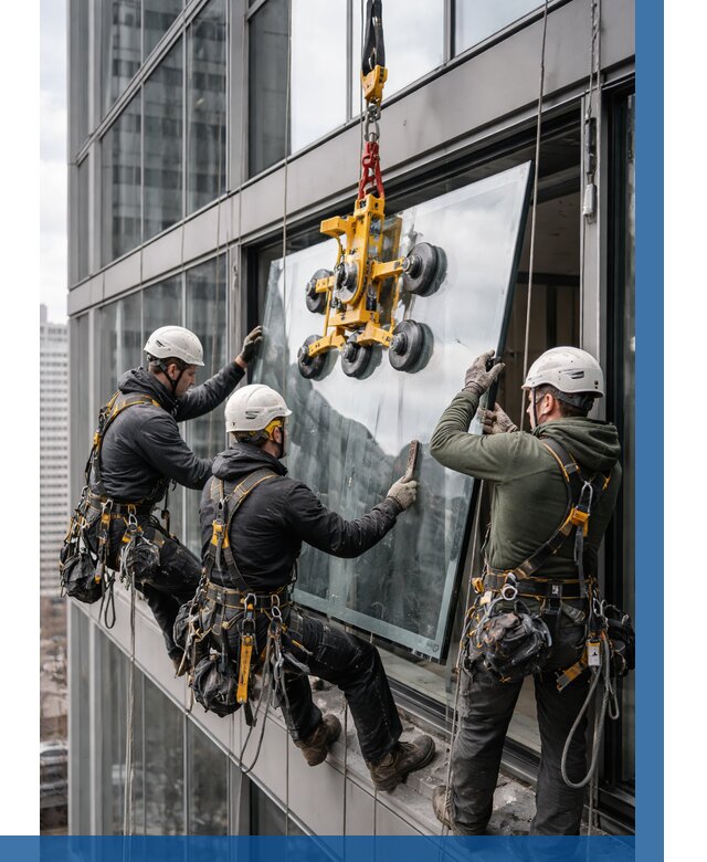 Фасадное остекление зданий под ключ в Гусе-Хрустальном от 10698 р. | ВЫСОТНИК-Гсь