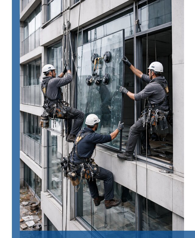 Фасадное остекление и монтаж витражей зданий в Гусе-Хрустальном под ключ
