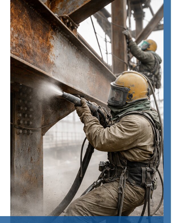 Пескоструйная очистка металлоконструкций в Гусе-Хрустальном по 642 р.  ВЫСОТНИК-Гсь