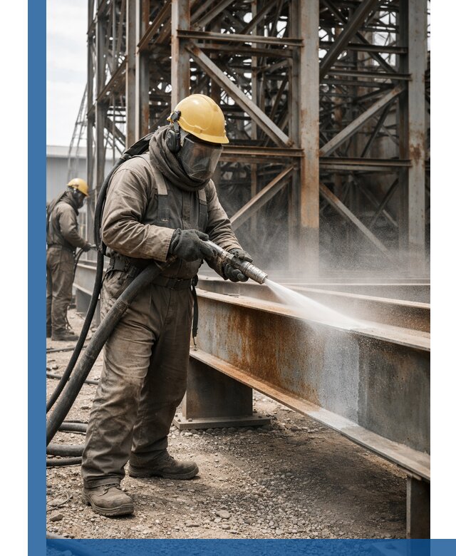 Пескоструйная очистка металлоконструкций в Гусе-Хрустальном промышленная