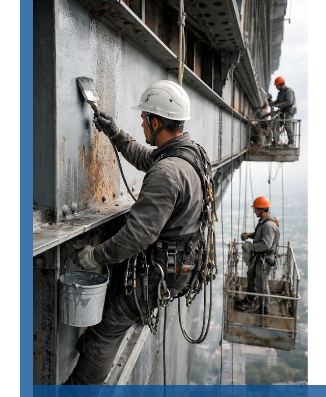 Покраска металлоконструкций на высоте в Гусе-Хрустальном профессионально