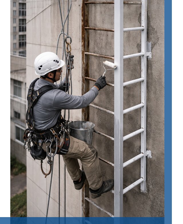 Покраска пожарных лестниц в Гусе-Хрустальном от 4814 р. | ВЫСОТНИК-Гсь