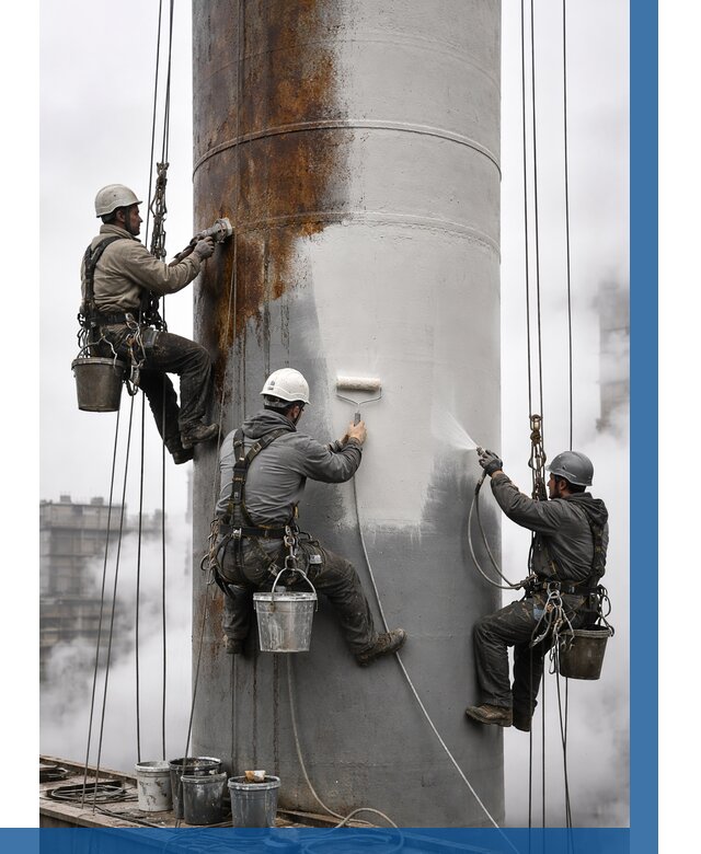 Покраска дымовых труб в Гусе-Хрустальном от 9093 р. | ВЫСОТНИК-Гсь