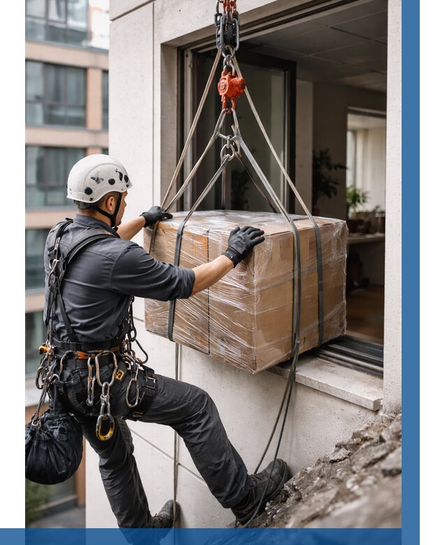 Подъем груза через окно в Гусе-Хрустальном от 4814 р. | ВЫСОТНИК-Гсь