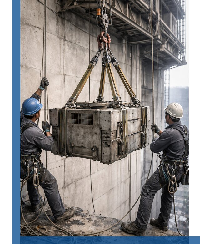 Такелажные работы на высоте, подъем и монтаж грузов в Гусе-Хрустальном