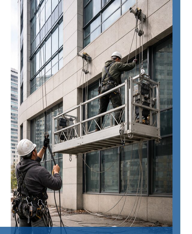 Монтаж и подъем фасадной люльки в Гусе-Хрустальном от 12838 р. | ВЫСОТНИК-Гсь