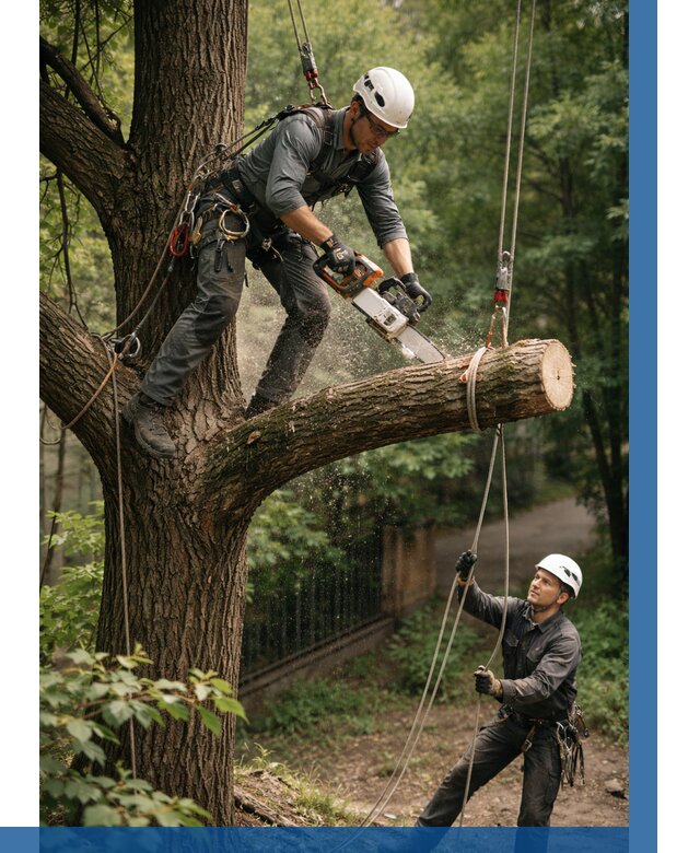 Спил деревьев альпинистами в Гусе-Хрустальном от 8558 р. | ВЫСОТНИК-Гсь