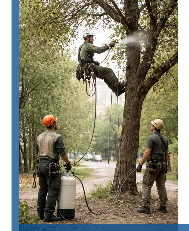 Обработка деревьев от вредителей в Гусе-Хрустальном профессиональная защита