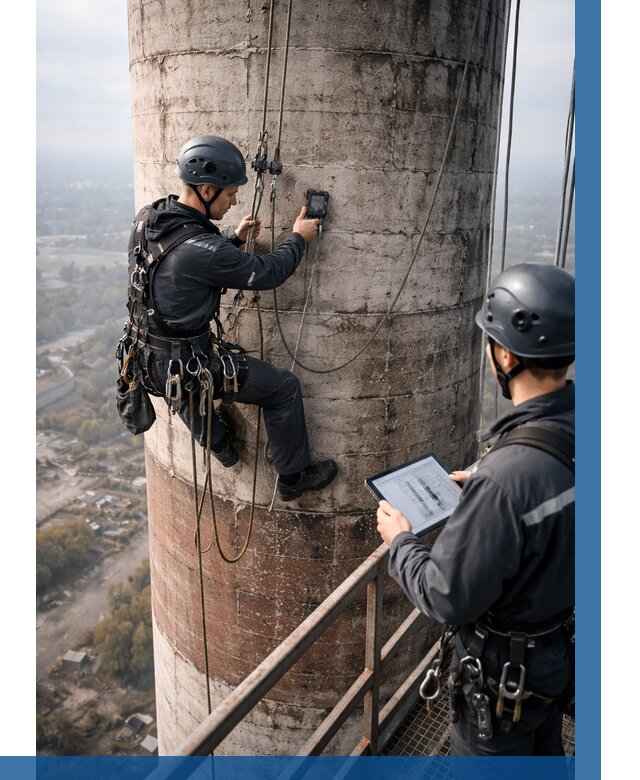 Обследование дымовой трубы в Гусе-Хрустальном от 8558 р. | ВЫСОТНИК-Гсь