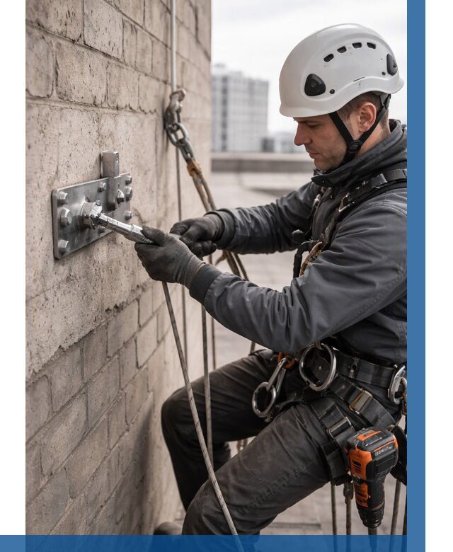 Установка анкерных точек в Гусе-Хрустальном от 3744 р. | ВЫСОТНИК-Гсь