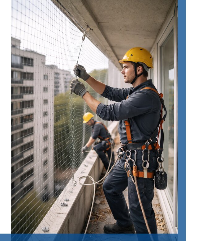 Монтаж сетки от птиц в Гусе-Хрустальном от 4814 р. | ВЫСОТНИК-Гсь